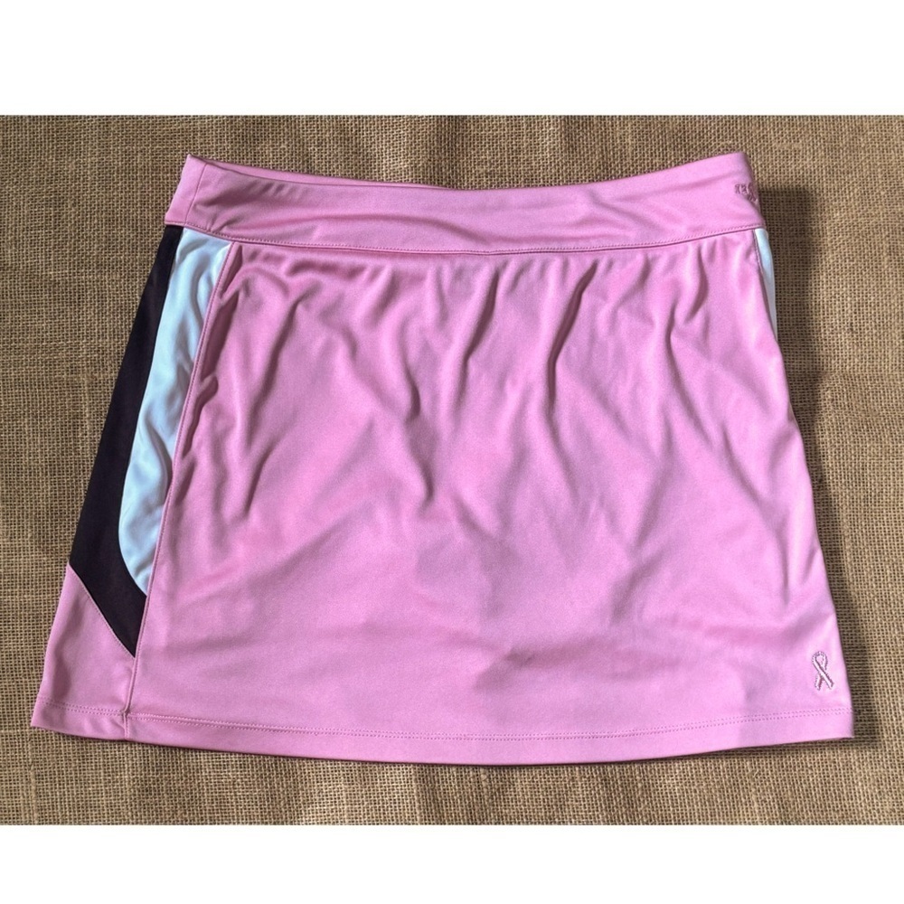 Izod Pink Breast Cancer Awareness Golf Skirt Medium Built In Shorts Sports